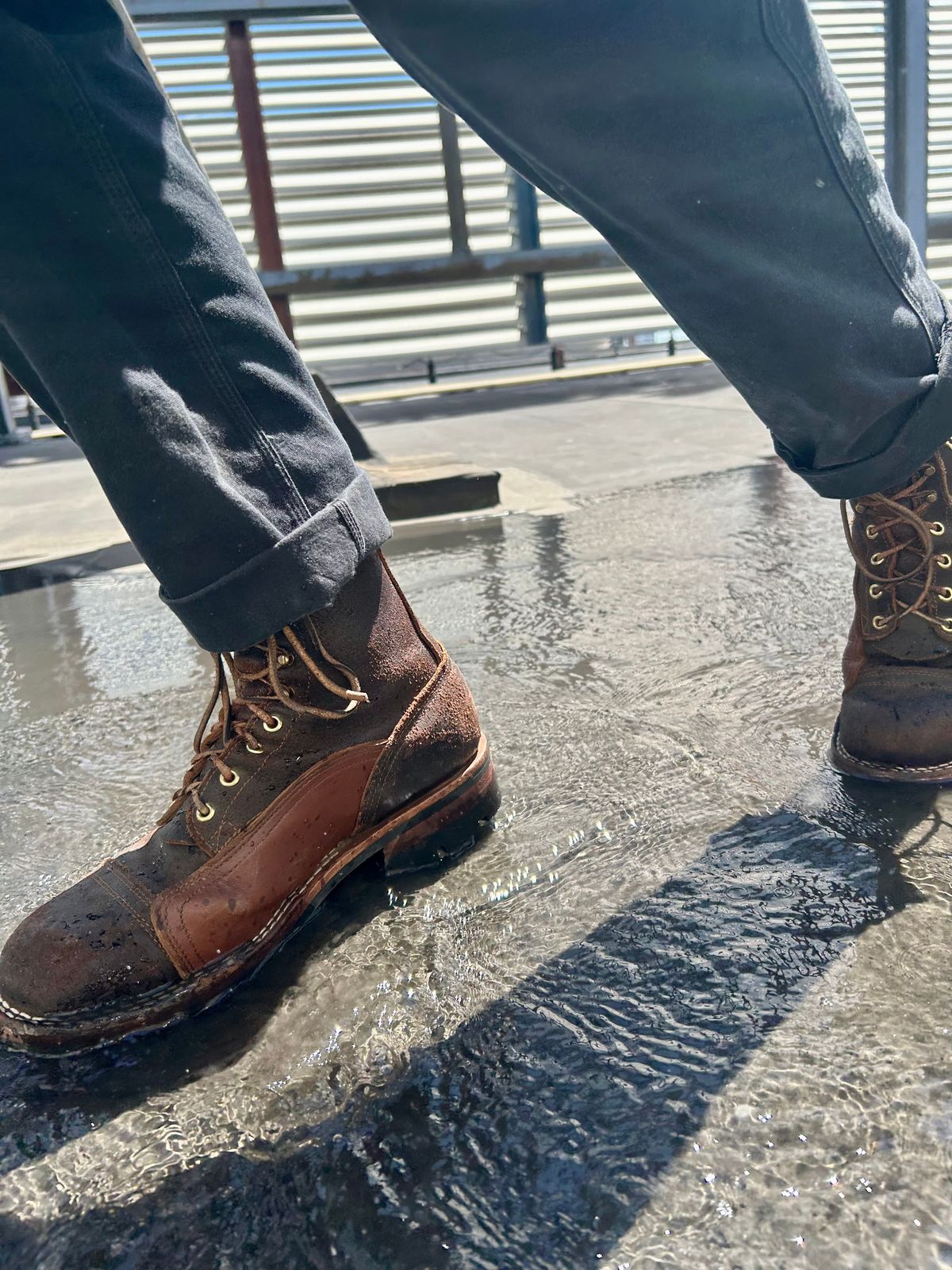 Photo by Vic on June 15, 2026 of the Nicks X Rose Anvil ND1 in Horween Black Waxed Flesh.