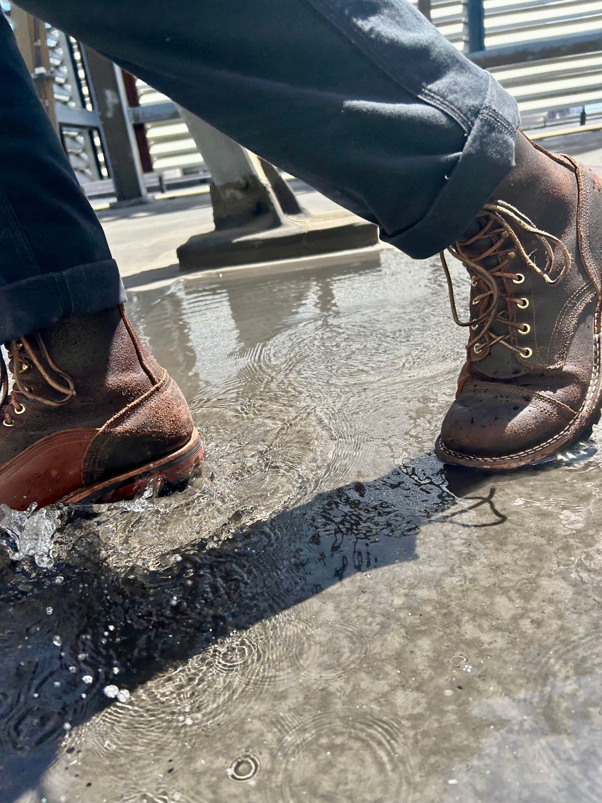 Photo by Vic on June 15, 2026 of the Nicks X Rose Anvil ND1 in Horween Black Waxed Flesh.