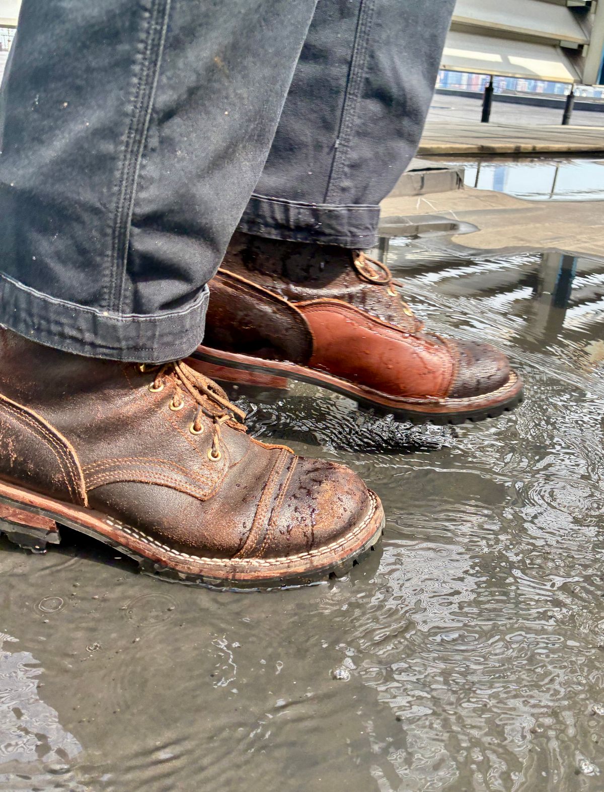 Photo by Vic on June 26, 2026 of the Nicks X Rose Anvil ND1 in Horween Black Waxed Flesh.