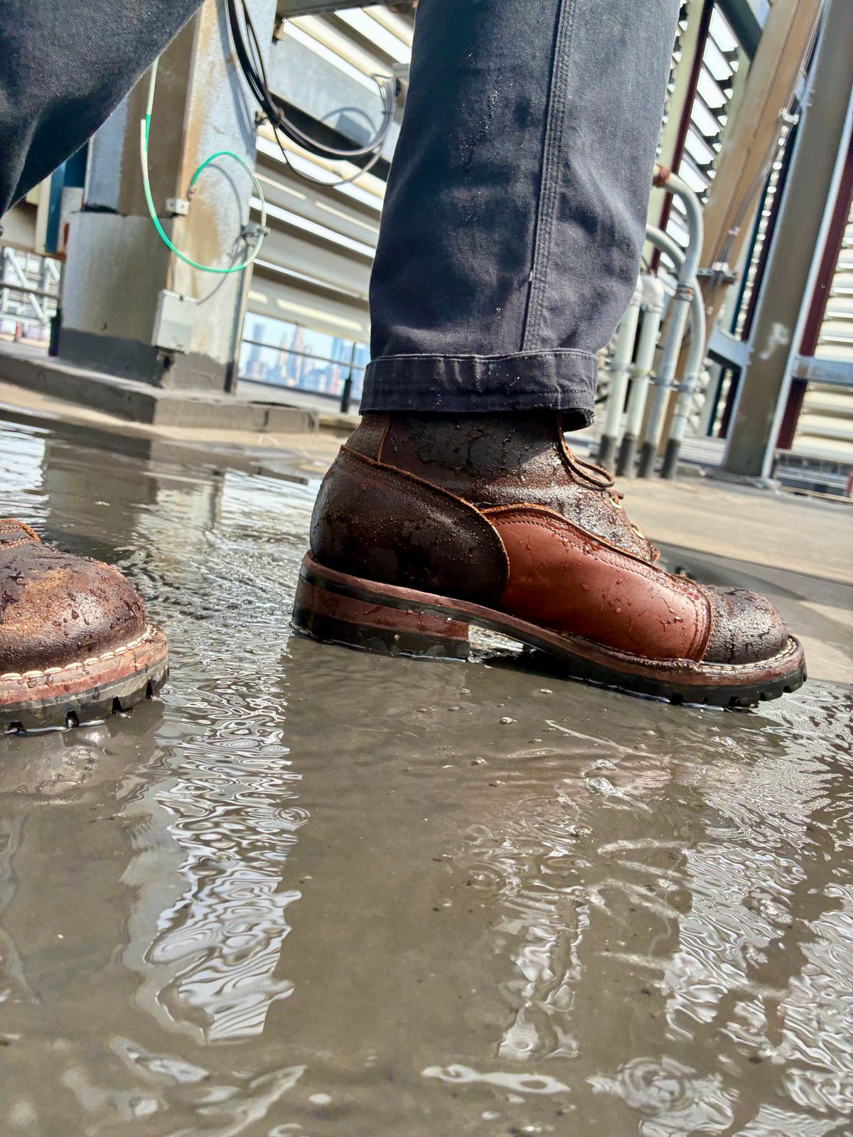 Photo by Vic on June 26, 2026 of the Nicks X Rose Anvil ND1 in Horween Black Waxed Flesh.