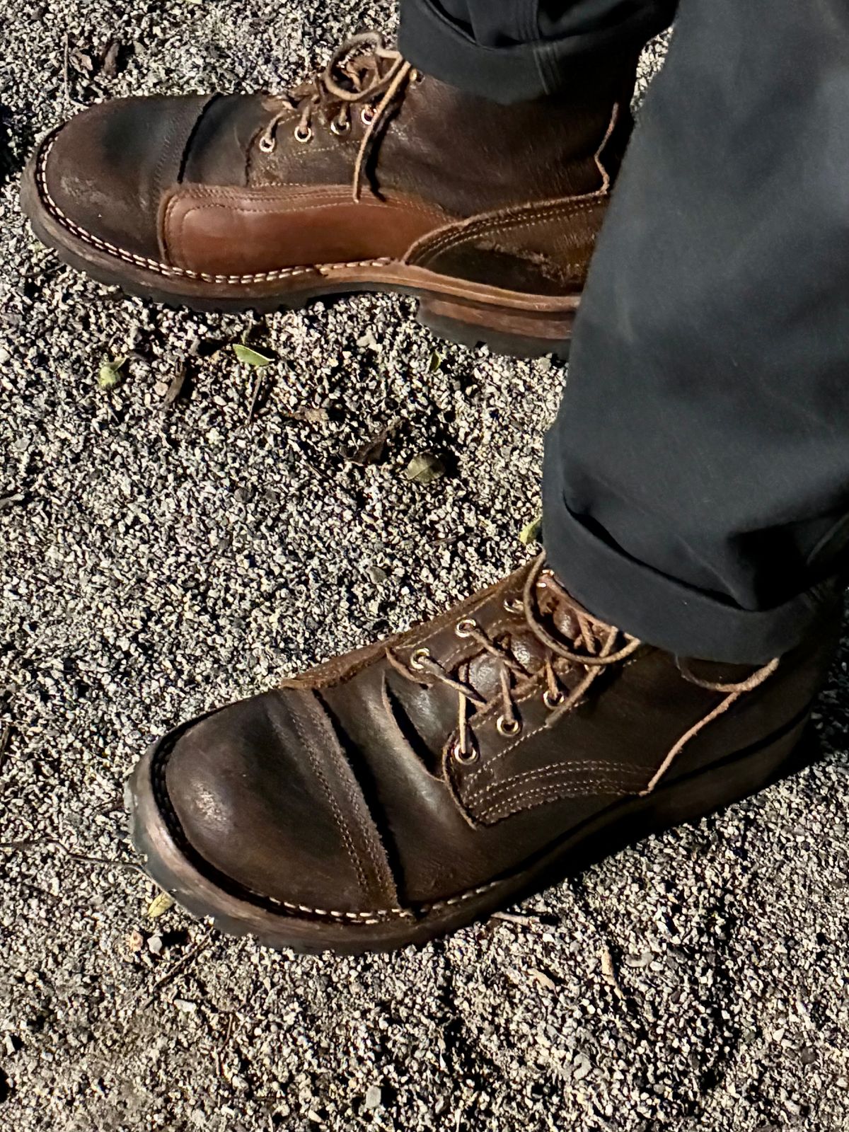 Photo by Vic on July 9, 2026 of the Nicks X Rose Anvil ND1 in Horween Black Waxed Flesh.