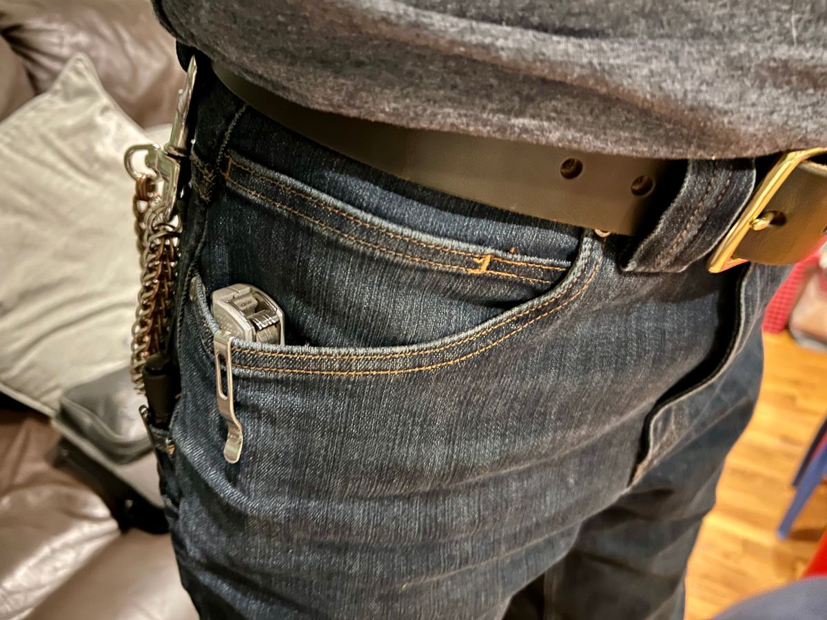 Photo by Vic on January 9, 2026 of the Nicks Belt in Wickett & Craig Olive Double Stuffed.