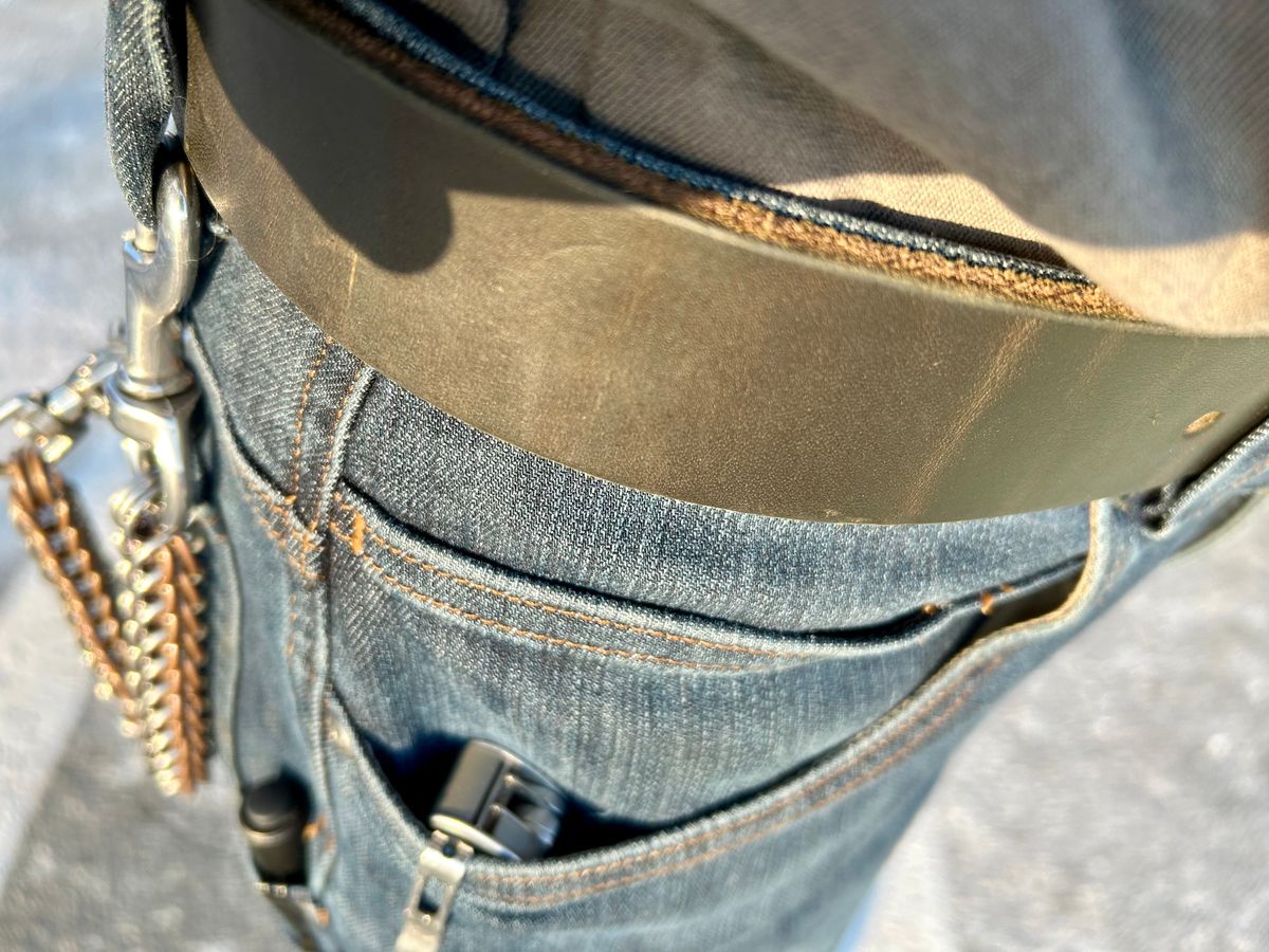 Photo by Vic on February 28, 2026 of the Nicks Belt in Wickett & Craig Olive Double Stuffed.