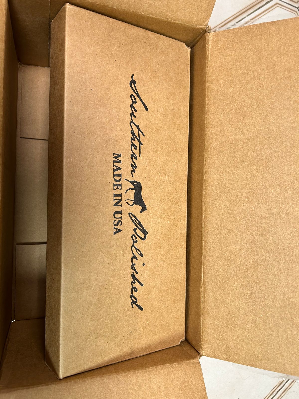 Photo by Vic on October 29, 2025 of the Southern Polished Flip Flop in Law Tanning Mahogany Big Horn Shrunken Bison.