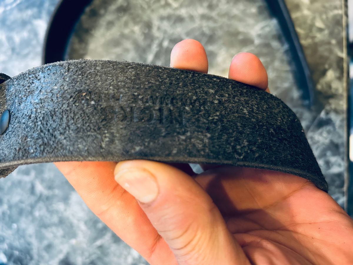 Photo by Vic on April 20, 2026 of the Nicks Blackout Work Belt in Black Heavy Duty & Seidel 1964 Black Roughout.