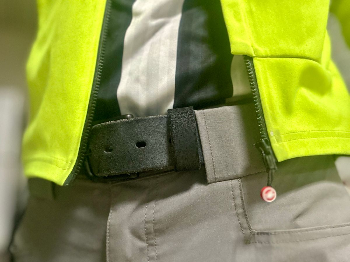 Photo by Vic on April 29, 2026 of the Nicks Blackout Work Belt in Black Heavy Duty & Seidel 1964 Black Roughout.
