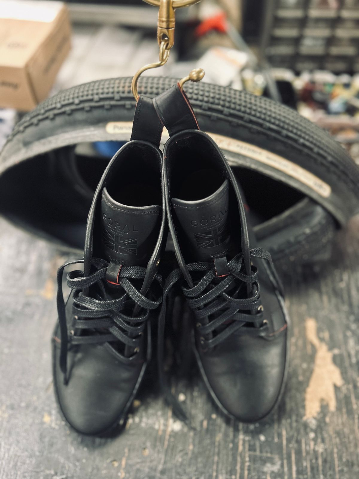 Photo by Vic on March 24, 2026 of the Goral x Rose Anvil Muggs in Seidel Blood Core.