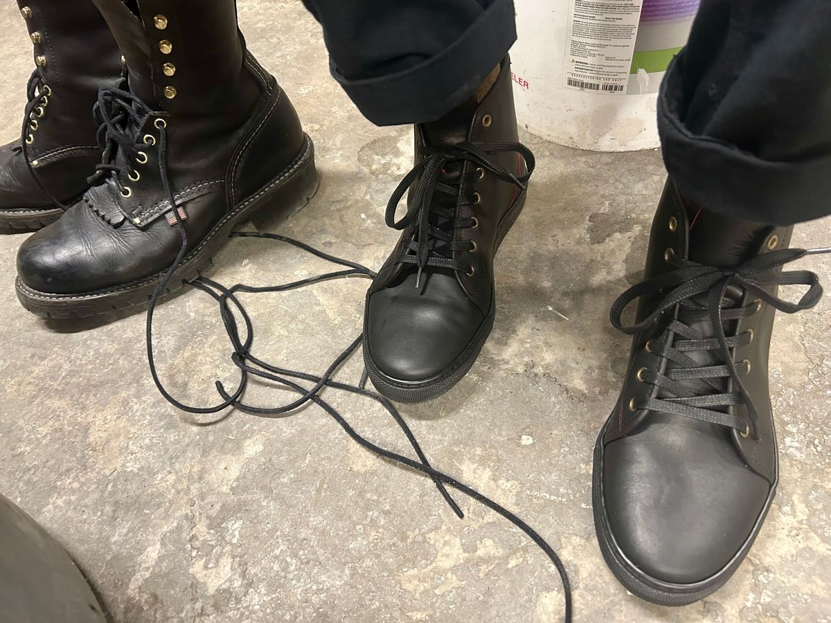 Photo by Vic on March 24, 2026 of the Goral x Rose Anvil Muggs in Seidel Blood Core.