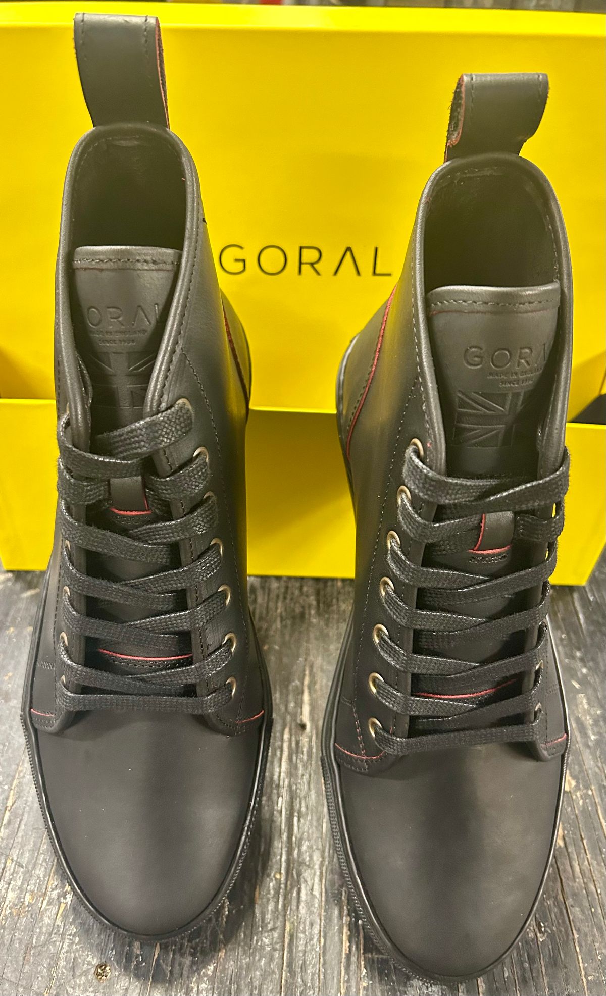 Photo by Vic on March 24, 2026 of the Goral x Rose Anvil Muggs in Seidel Blood Core.