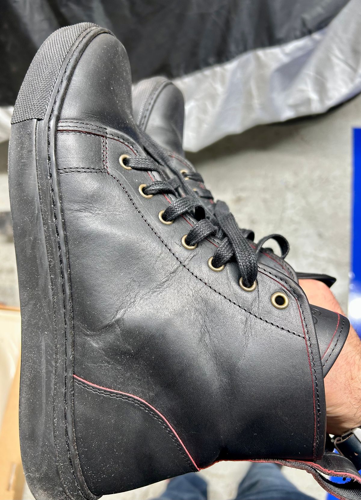 Photo by Vic on April 11, 2026 of the Goral x Rose Anvil Muggs in Seidel Blood Core.