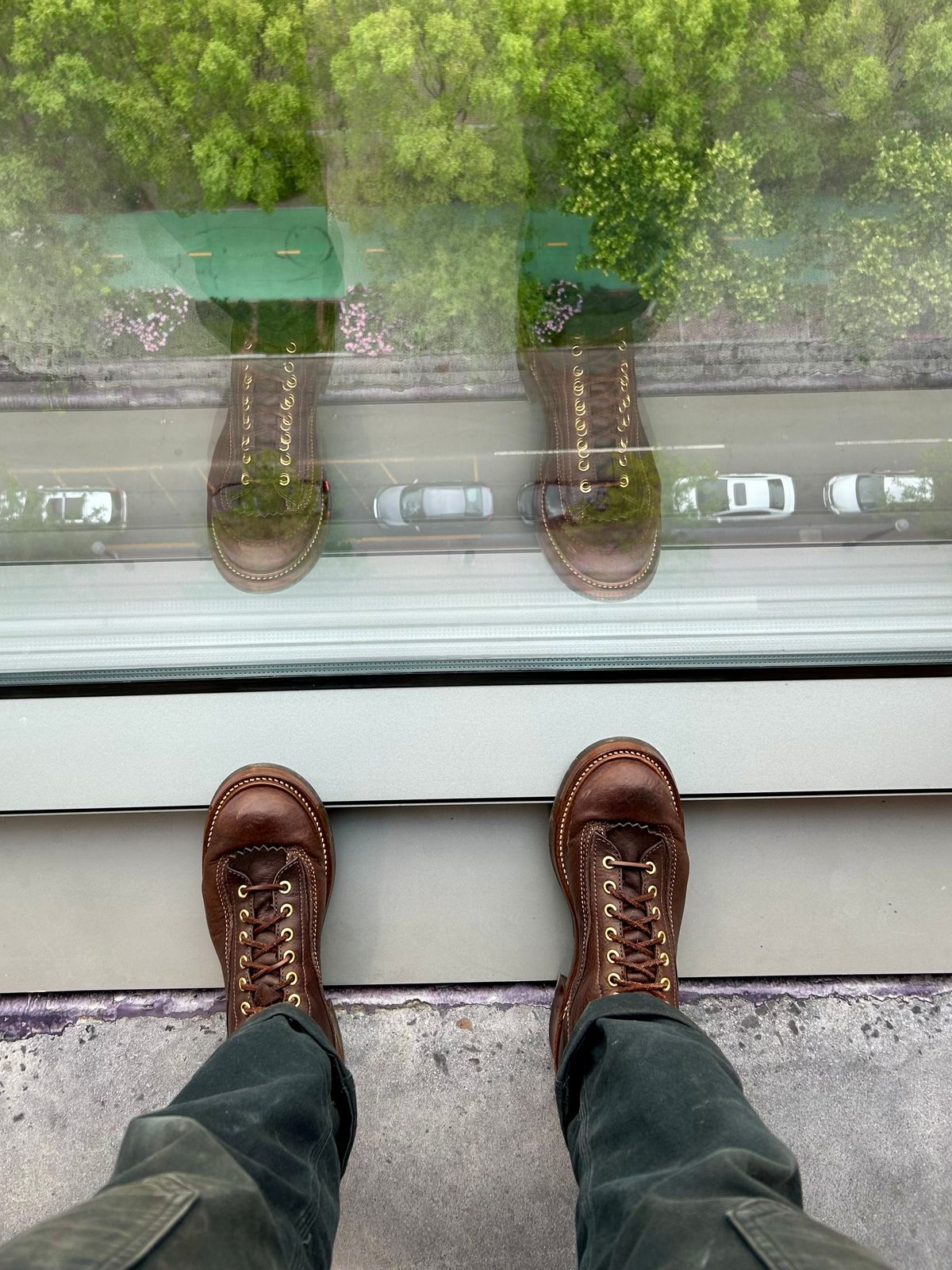 Photo by Vic on June 27, 2026 of the John Lofgren Donkey Puncher Boots in Ezo Shika Deerskin Burnt Dark Brown.