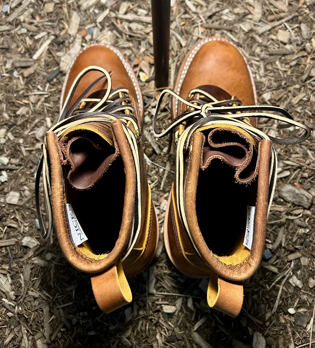 Photo by Vic on March 3, 2026 of the Nicks Falcon in Horween Orange Predator.