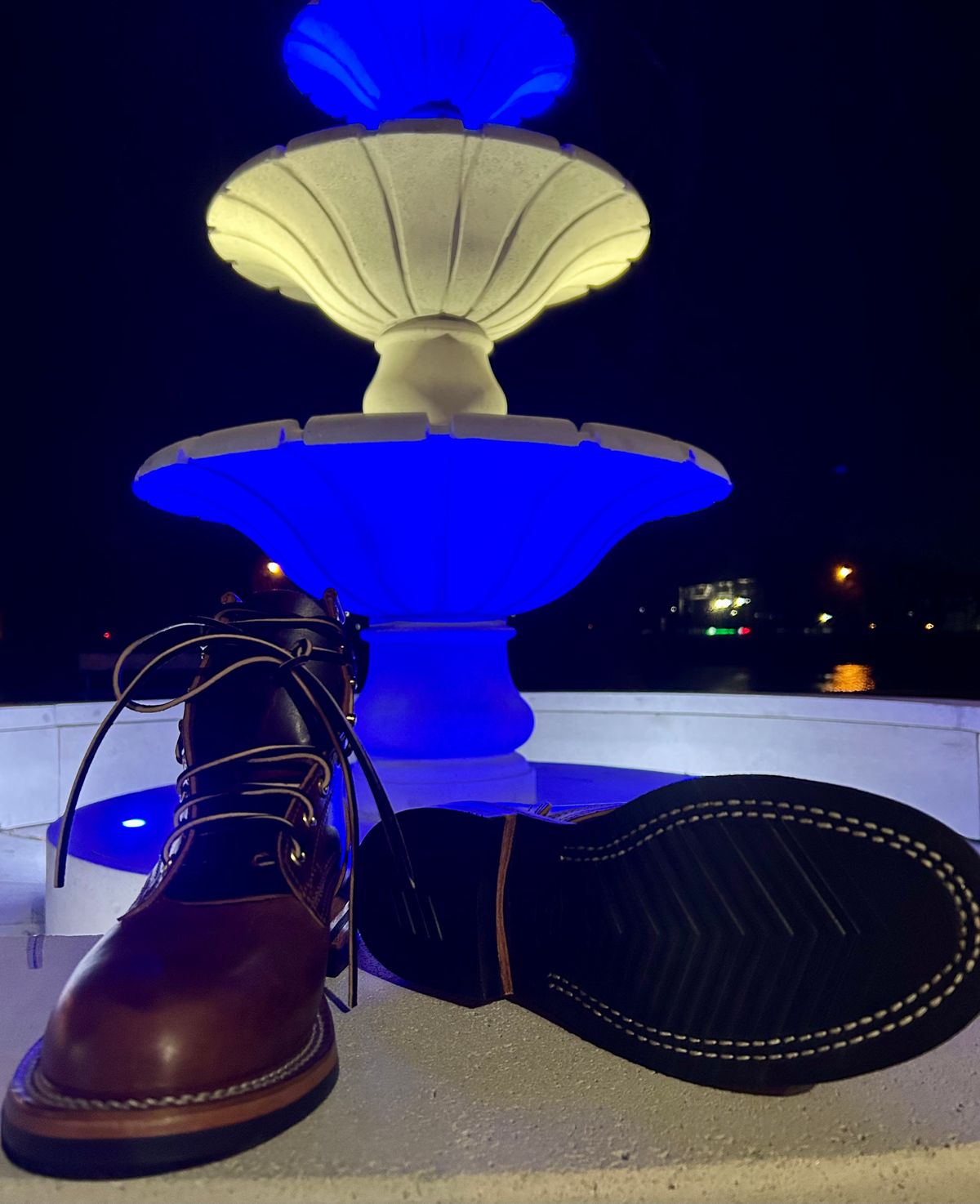 Photo by Vic on March 3, 2026 of the Nicks Falcon in Horween Orange Predator.