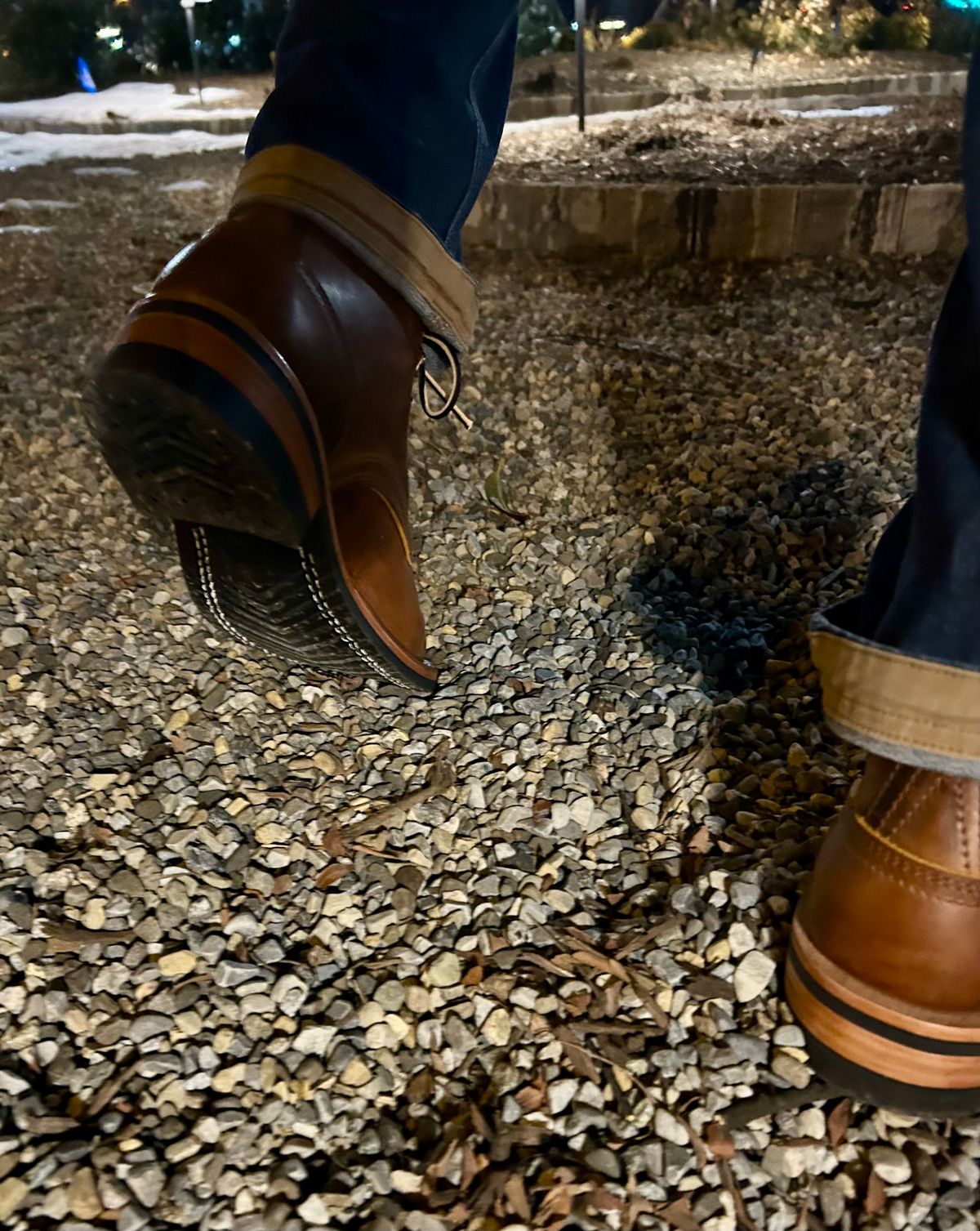 Photo by Vic on March 3, 2026 of the Nicks Falcon in Horween Orange Predator.