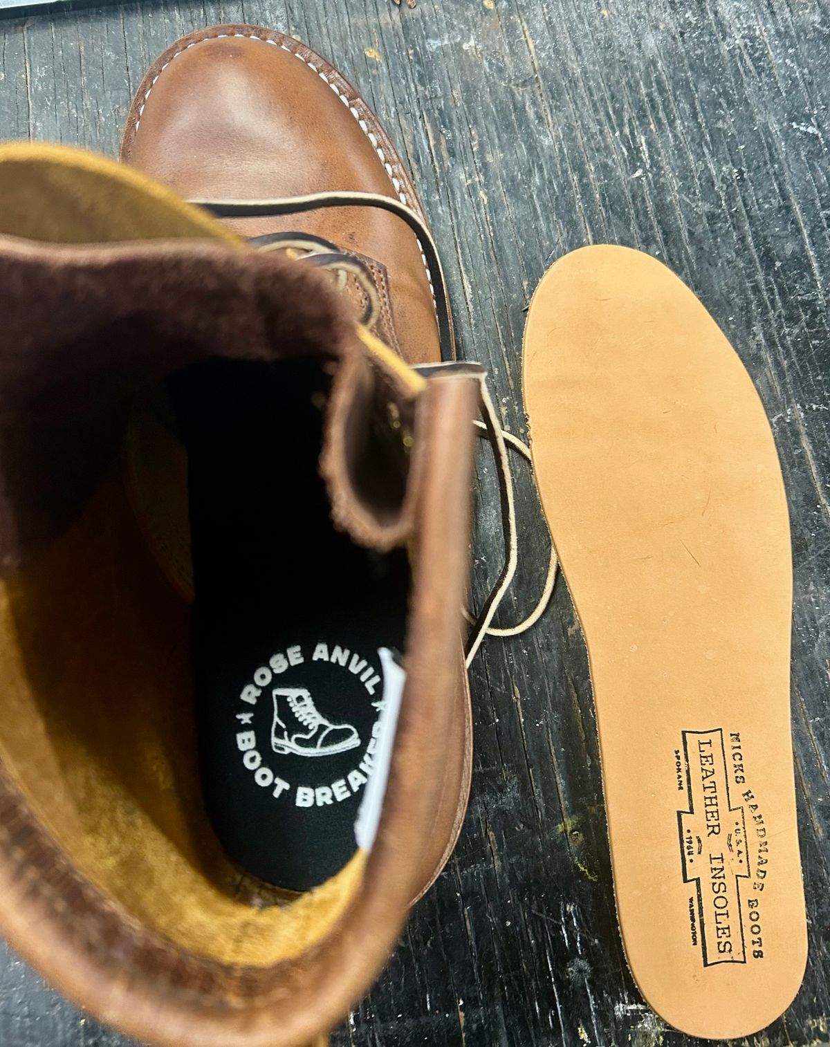 Photo by Vic on March 3, 2026 of the Nicks Falcon in Horween Orange Predator.