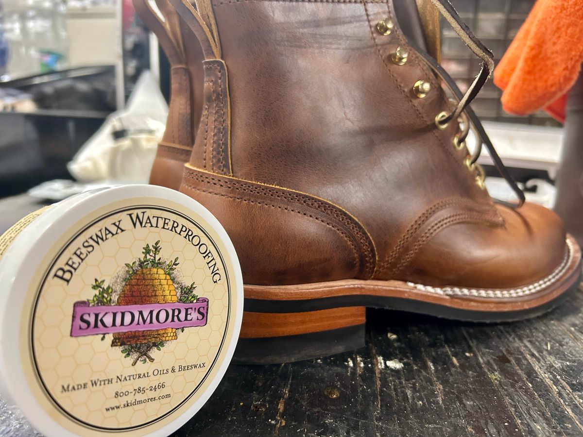 Photo by Vic on March 3, 2026 of the Nicks Falcon in Horween Orange Predator.