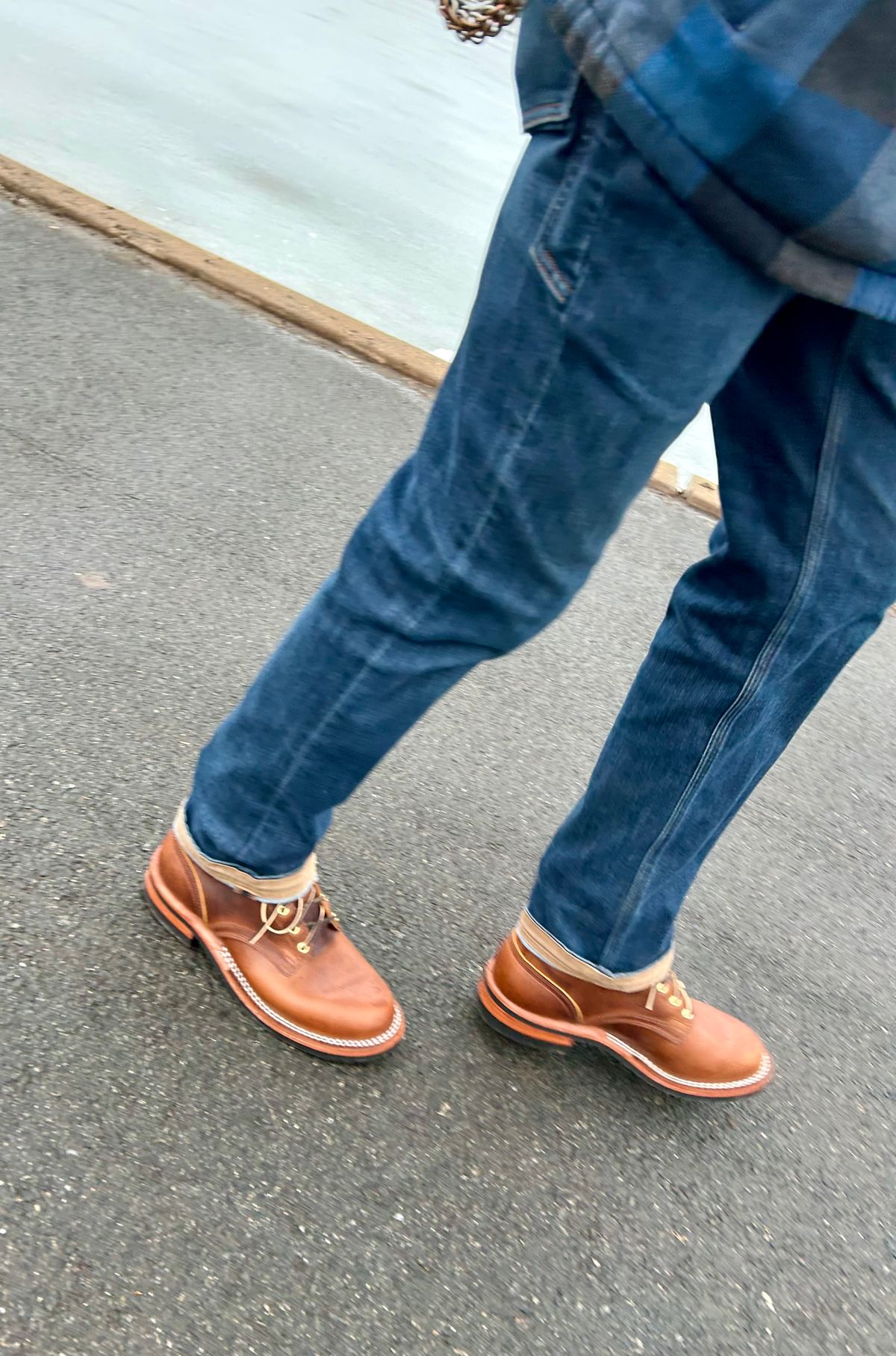 Photo by Vic on March 3, 2026 of the Nicks Falcon in Horween Orange Predator.