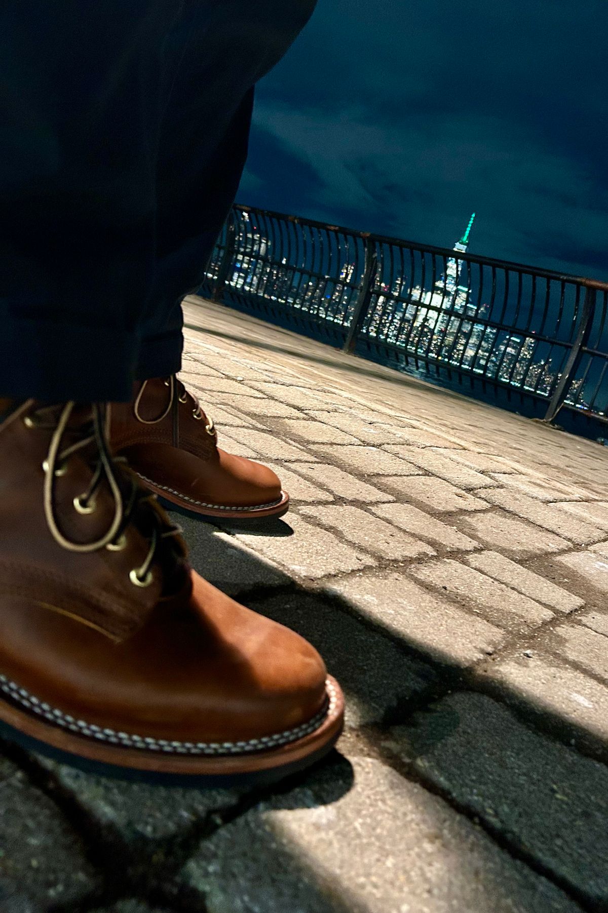 Photo by Vic on March 5, 2026 of the Nicks Falcon in Horween Orange Predator.