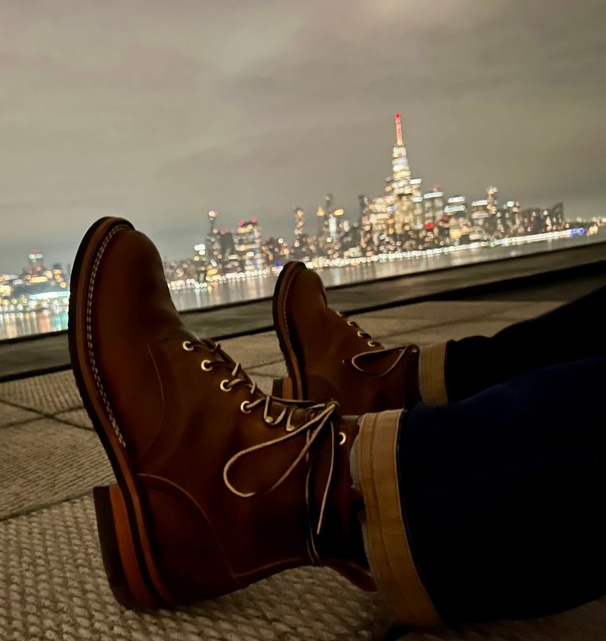 Photo by Vic on March 5, 2026 of the Nicks Falcon in Horween Orange Predator.