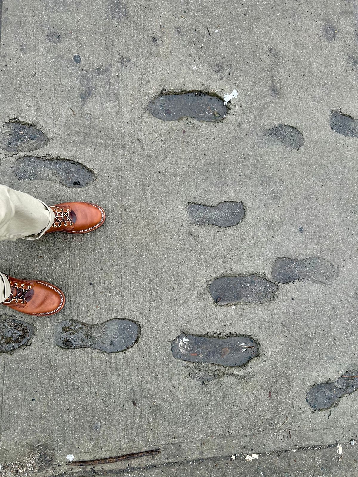 Photo by Vic on March 6, 2026 of the Nicks Falcon in Horween Orange Predator.