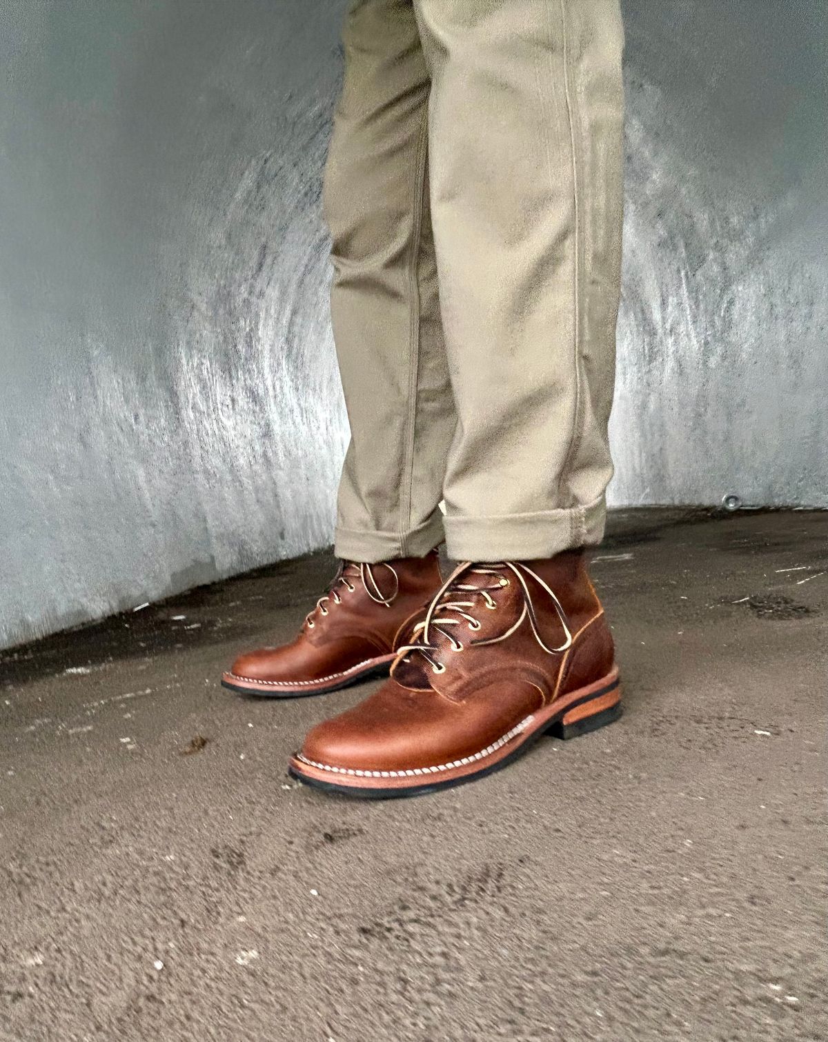 Photo by Vic on March 6, 2026 of the Nicks Falcon in Horween Orange Predator.