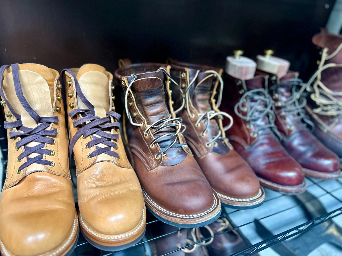 Photo by Vic on May 5, 2026 of the Nicks Falcon in Horween Orange Predator.