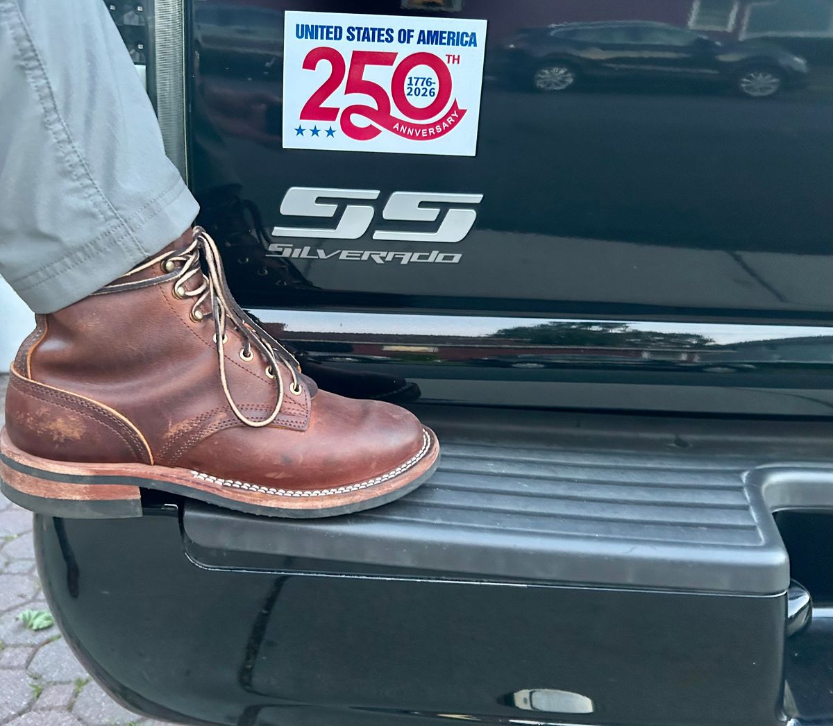Photo by Vic on June 6, 2026 of the Nicks Falcon in Horween Orange Predator.