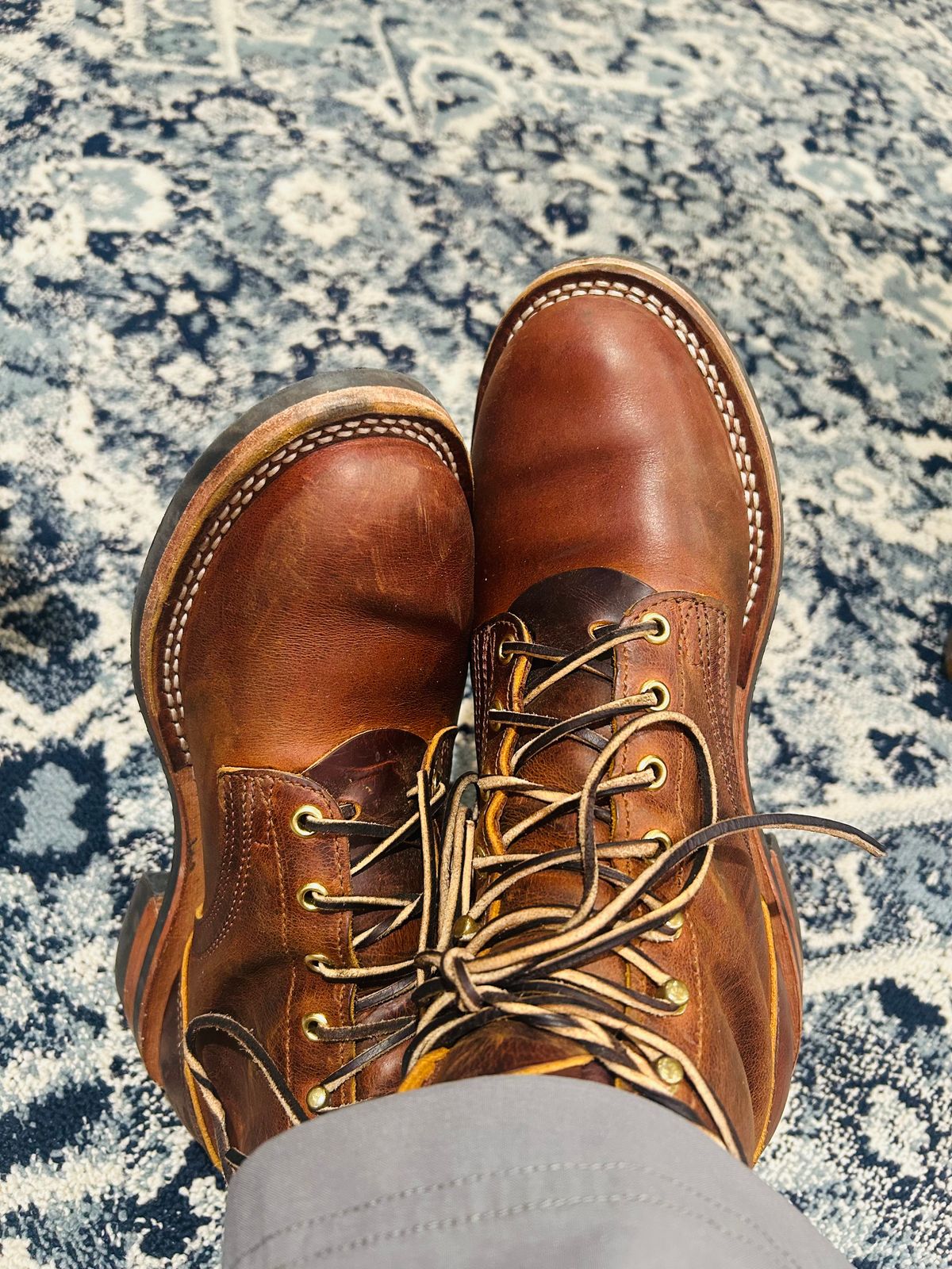 Photo by Vic on June 6, 2026 of the Nicks Falcon in Horween Orange Predator.