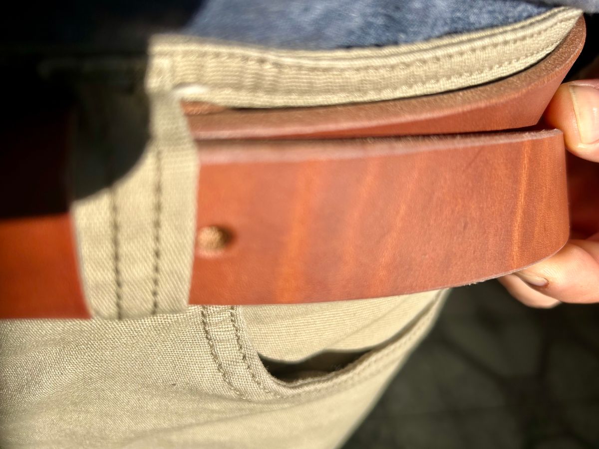 Photo by Vic on March 29, 2026 of the Nicks Heavy Duty Work Belt in Seidel Natural Double Shot.