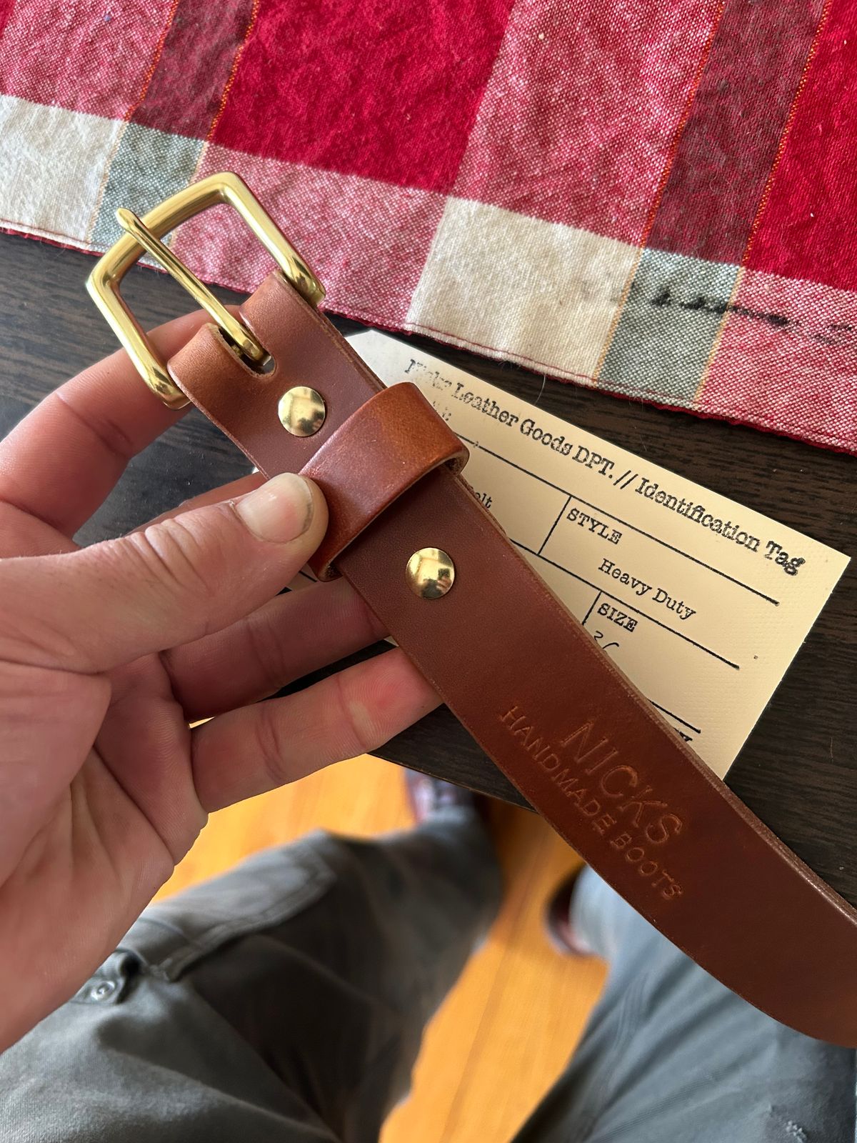 Photo by Vic on March 28, 2026 of the Nicks Heavy Duty Work Belt in Seidel Natural Double Shot.
