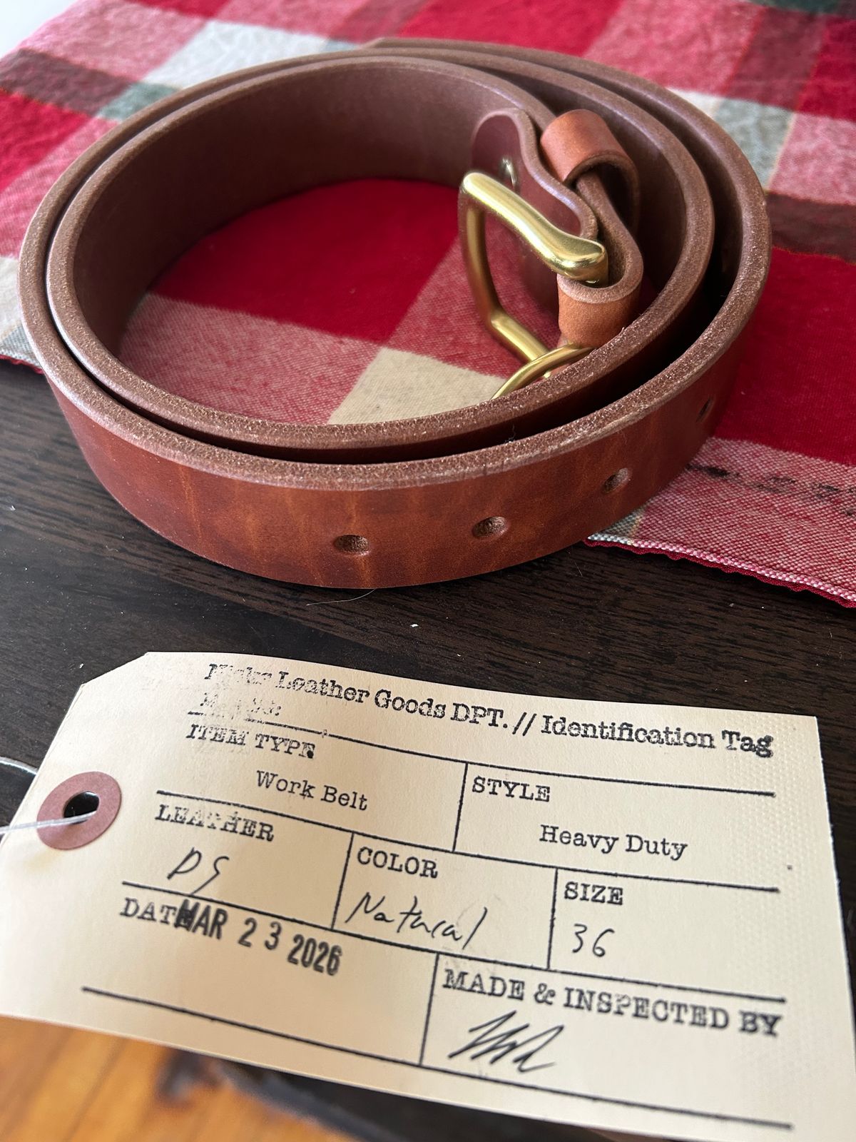 Photo by Vic on March 28, 2026 of the Nicks Heavy Duty Work Belt in Seidel Natural Double Shot.