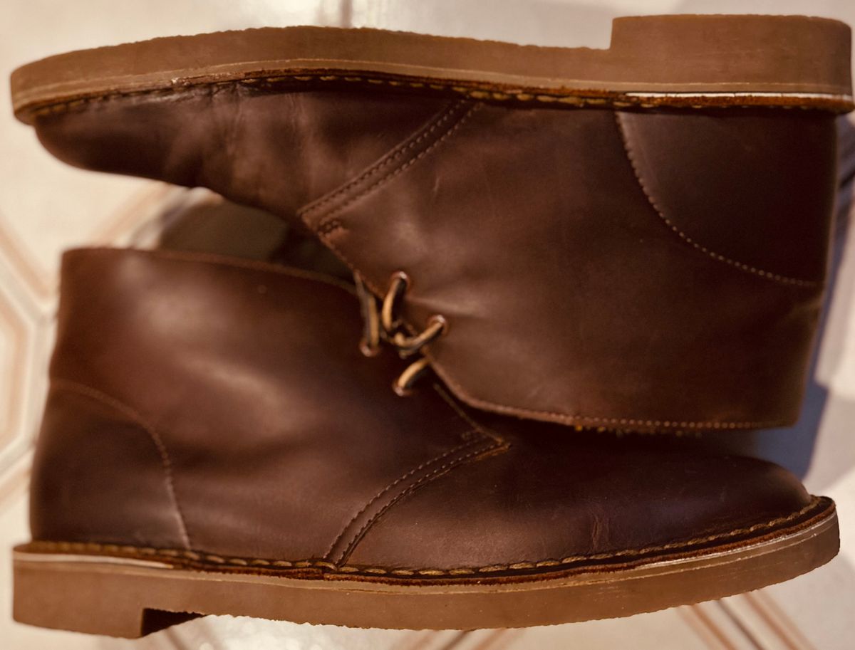 Photo by Vic on March 22, 2026 of the Clarks Desert Boot in Dark Tan.