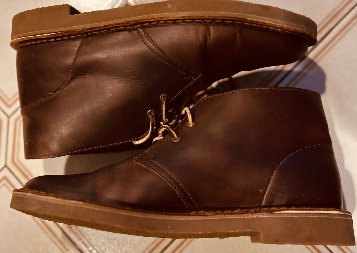 Photo by Vic on March 22, 2026 of the Clarks Desert Boot in Dark Tan.