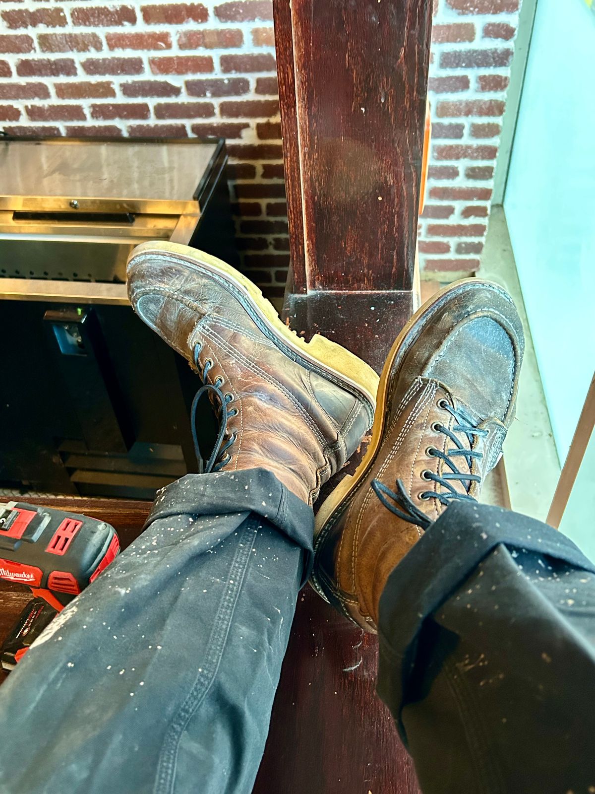 Photo by Vic on January 23, 2026 of the Carolina 8in Ferric Soft Toe Moc in Old Town Folklore.