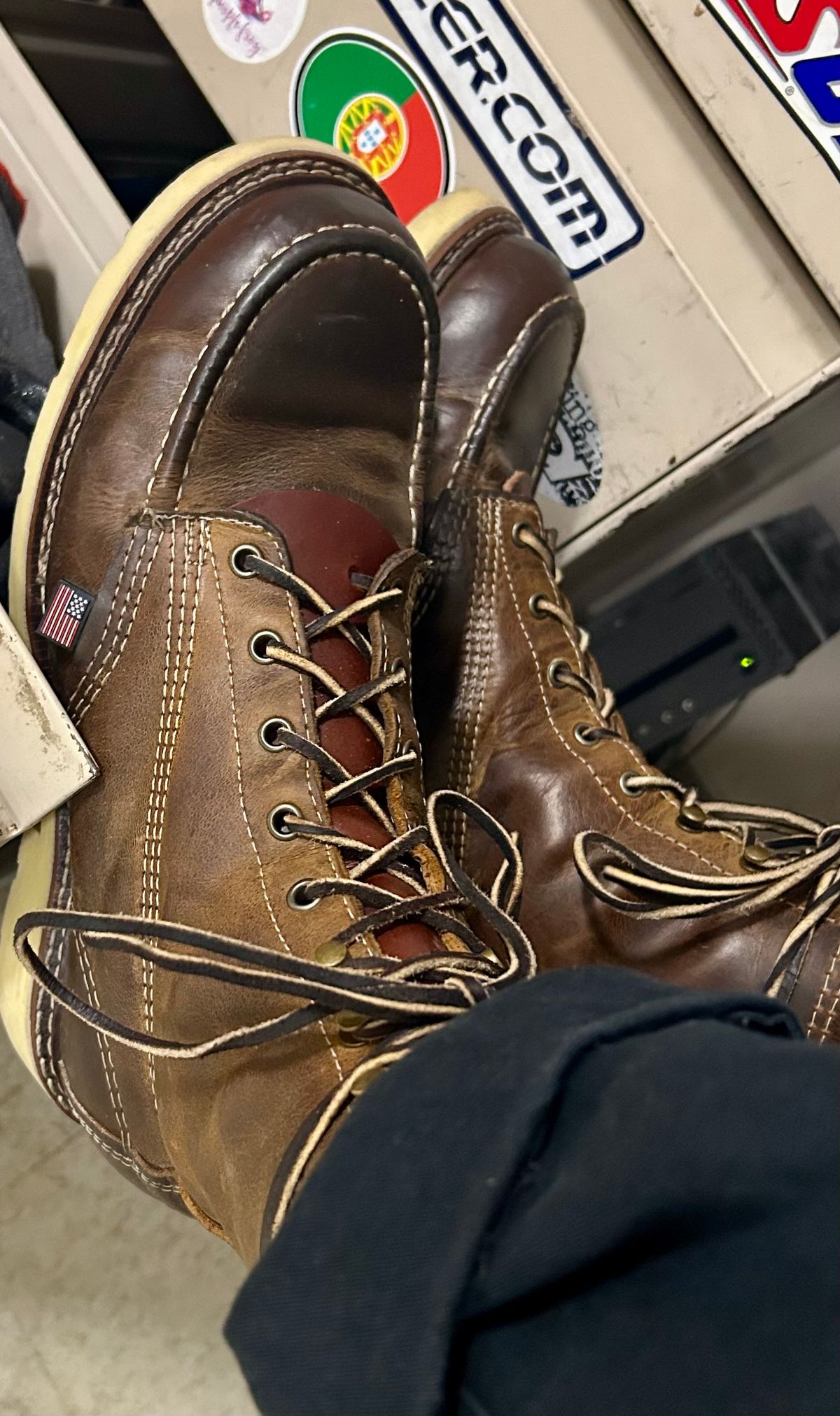 Photo by Vic on June 12, 2026 of the Carolina 8in Ferric Soft Toe Moc in Old Town Folklore.