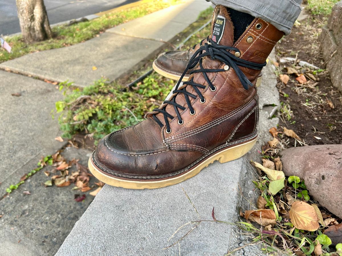 Photo by Vic on October 18, 2025 of the Carolina Moc in Unknown Natural Veg Tan.