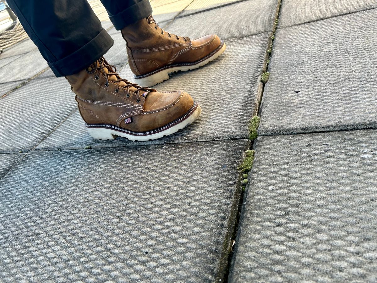 Photo by Vic on October 27, 2025 of the Carolina 8in Ferric Soft Toe Moc in Old Town Folklore.