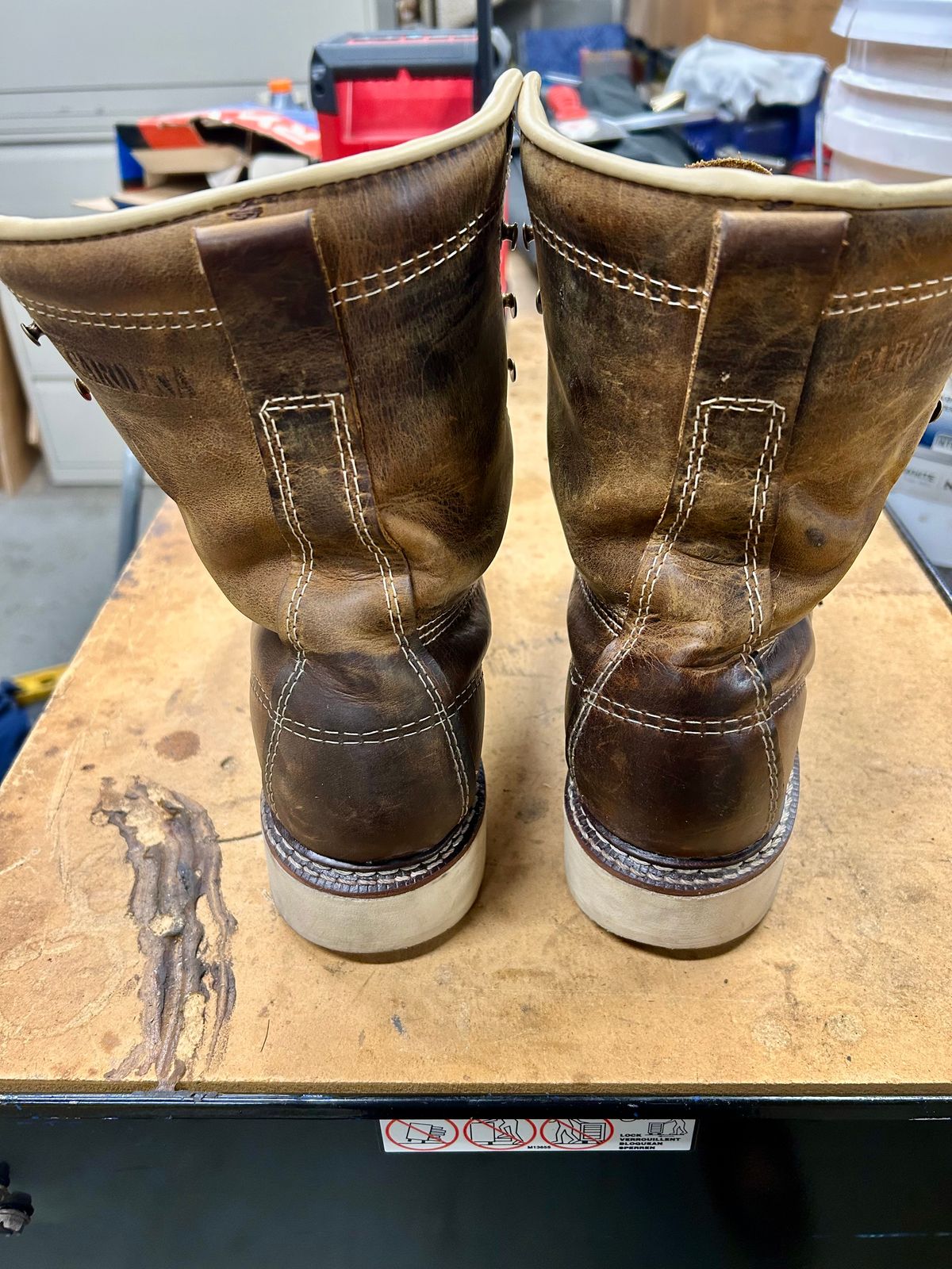 Photo by Vic on November 3, 2025 of the Carolina 8in Ferric Soft Toe Moc in Old Town Folklore.