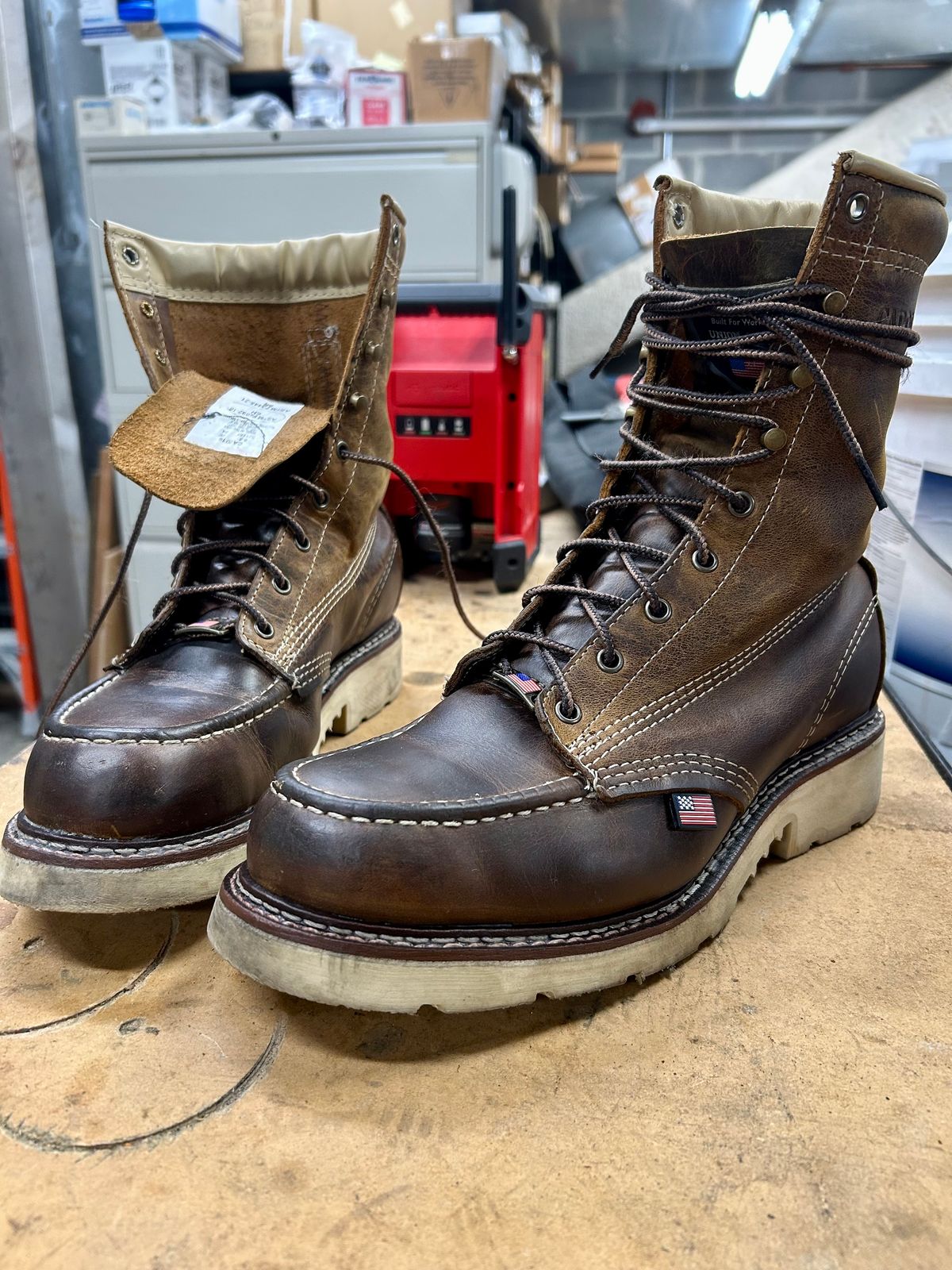 Photo by Vic on November 3, 2025 of the Carolina 8in Ferric Soft Toe Moc in Old Town Folklore.