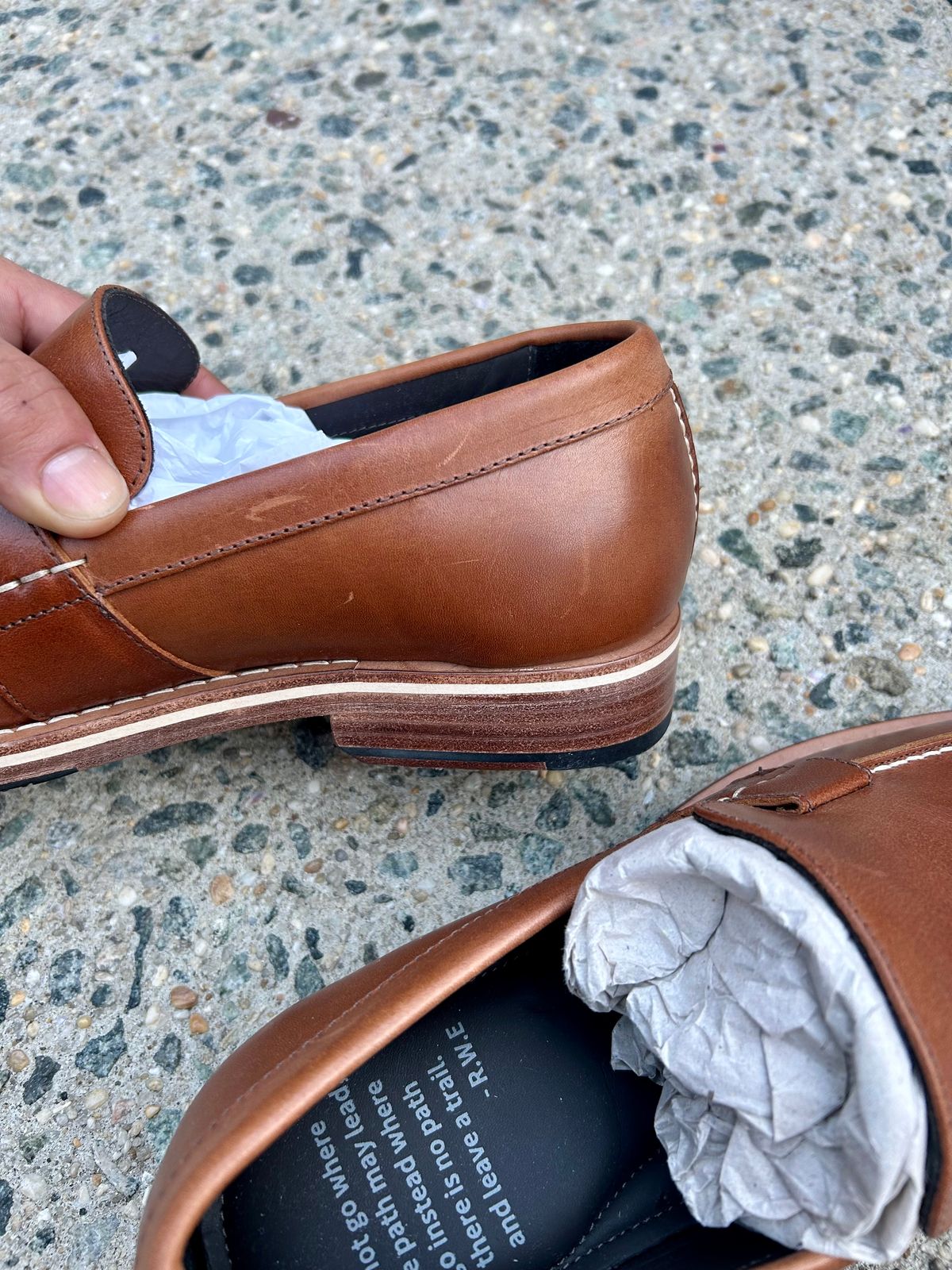 Photo by Vic on May 7, 2026 of the HELM Boots The Wilson in Helm Boots /Krumenauer Teak.