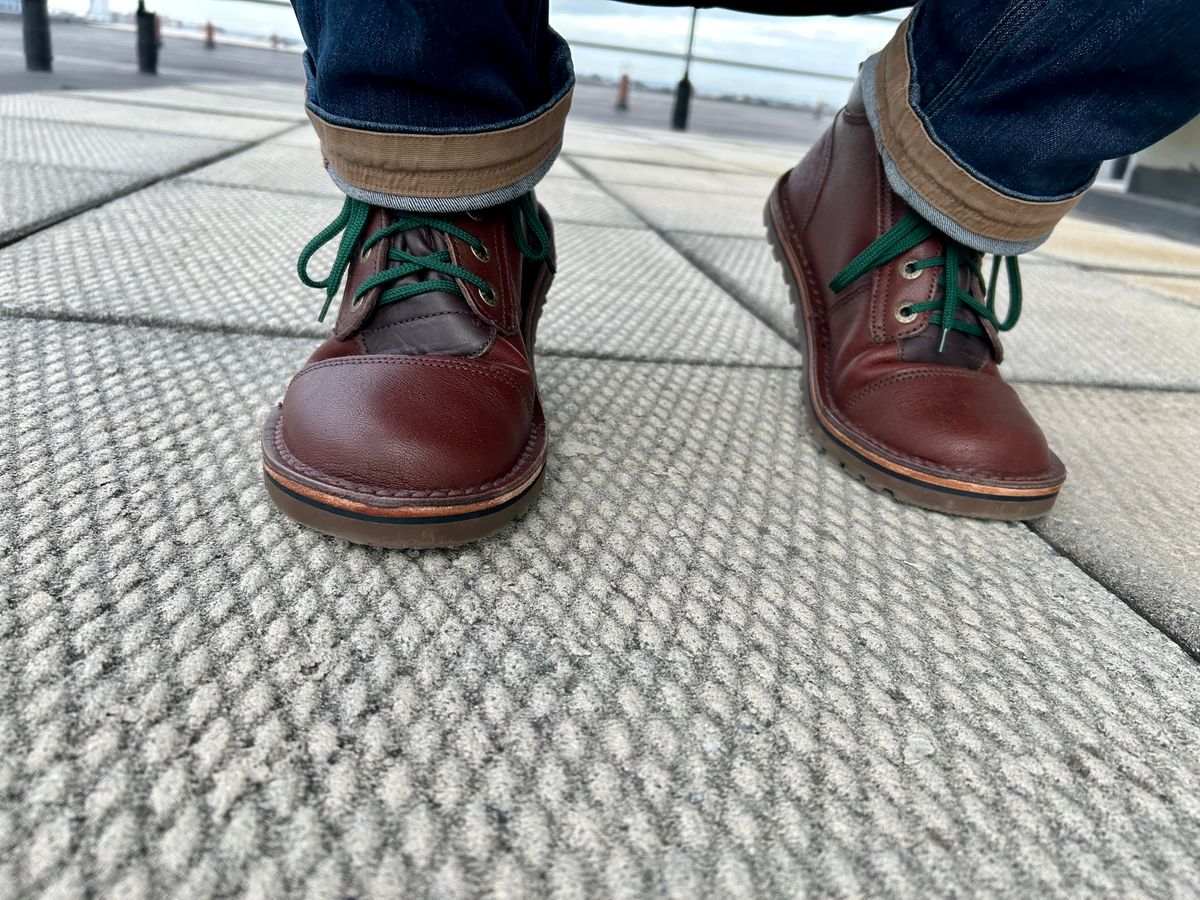Photo by Vic on October 11, 2025 of the Jim Green African Ranger Barefoot Boot in African Buffalo Skin.
