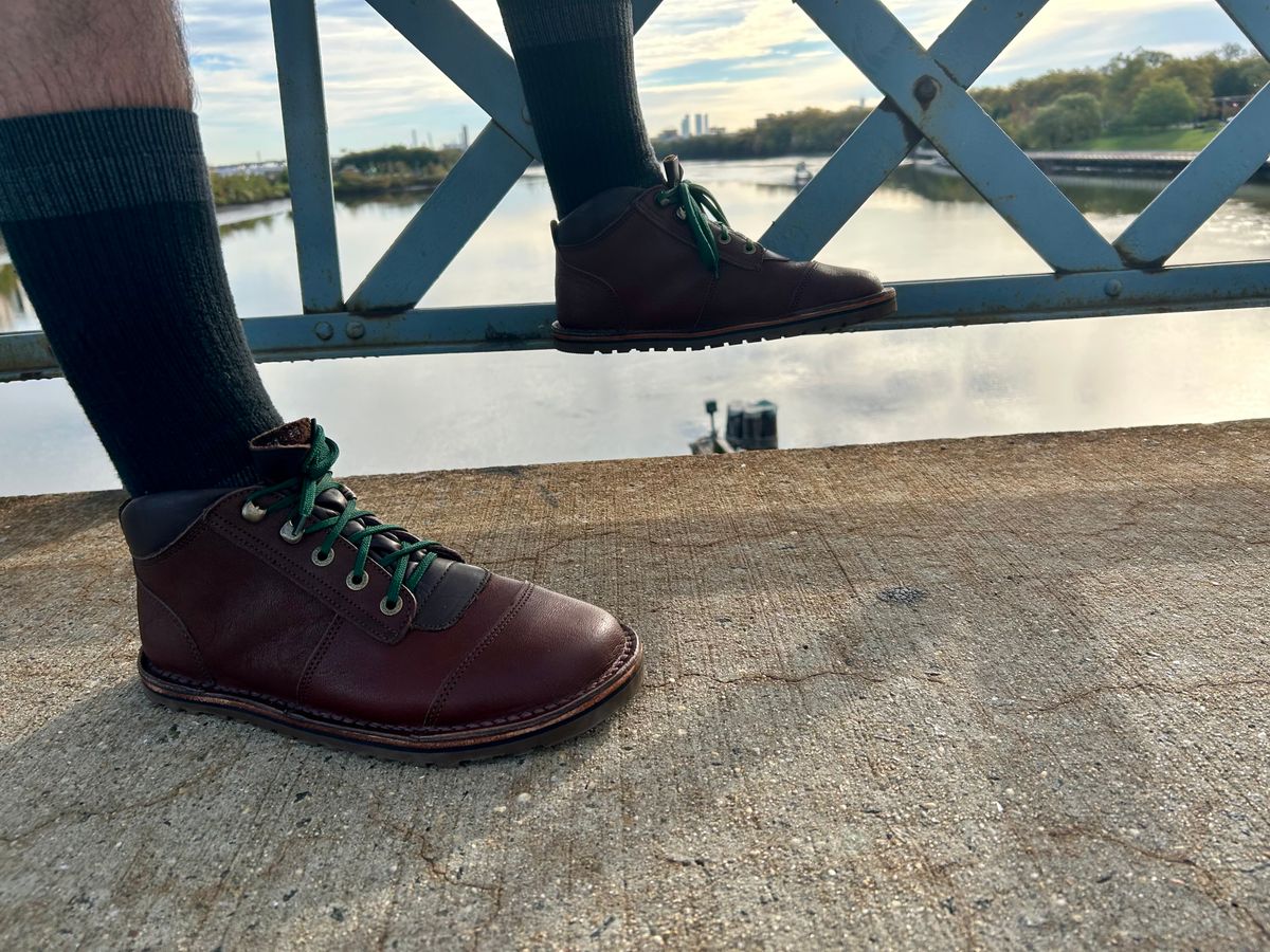 Photo by Vic on October 15, 2025 of the Jim Green African Ranger Barefoot Boot in African Buffalo Skin.