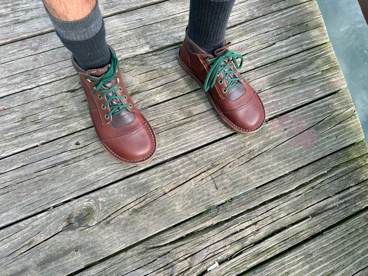 Photo by Vic on October 15, 2025 of the Jim Green African Ranger Barefoot Boot in African Buffalo Skin.