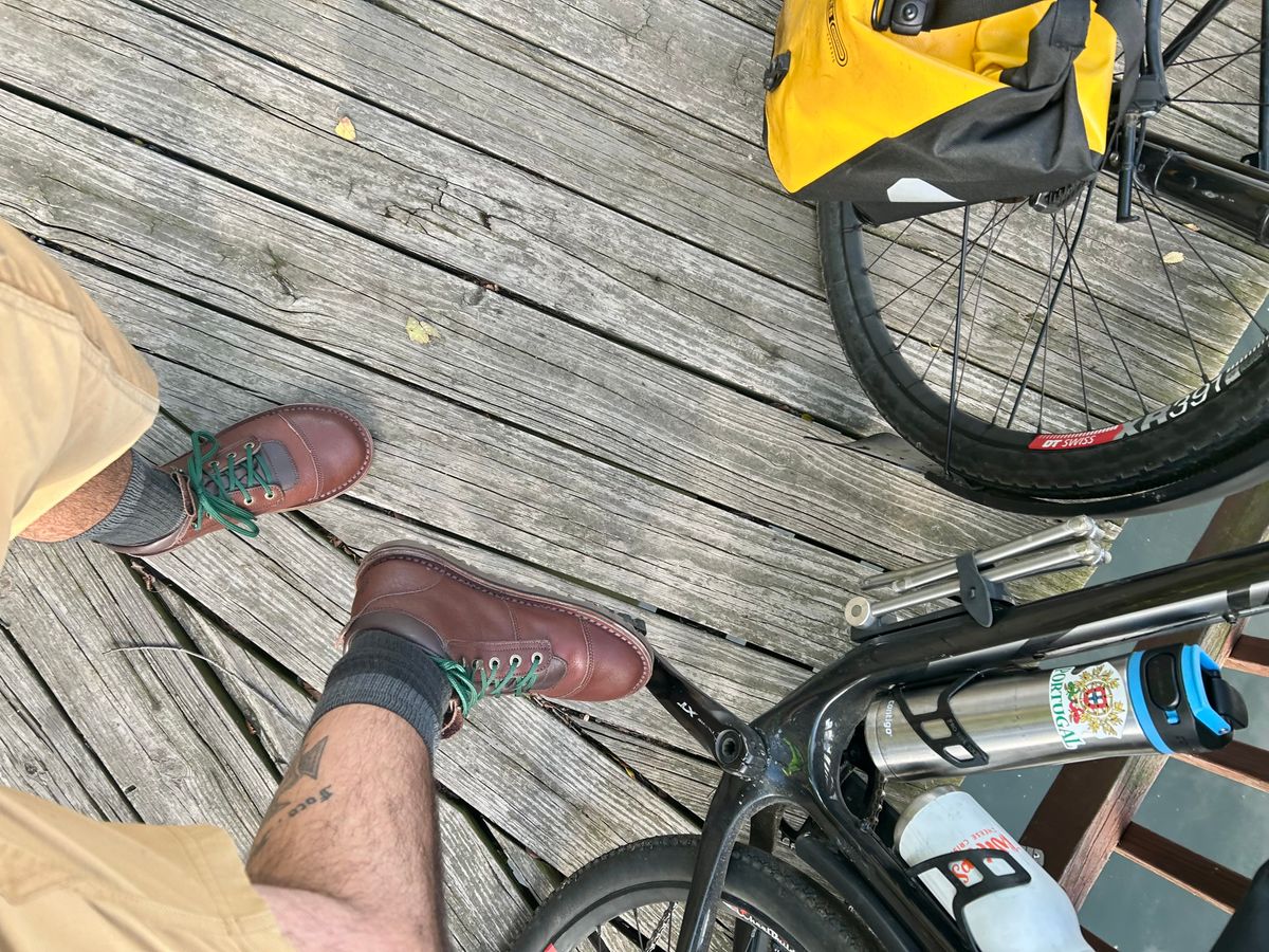 Photo by Vic on October 15, 2025 of the Jim Green African Ranger Barefoot Boot in African Buffalo Skin.