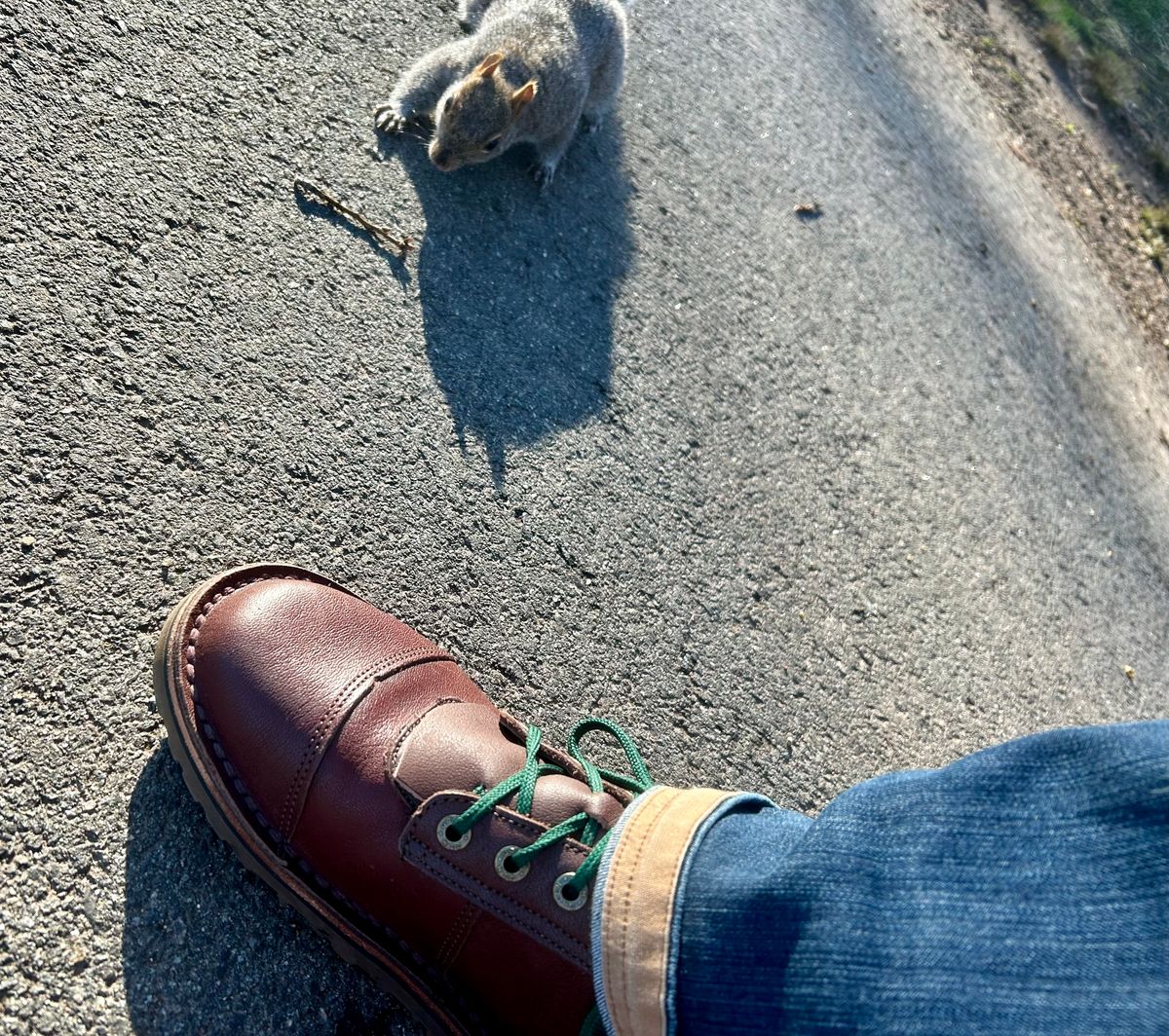 Photo by Vic on March 17, 2026 of the Jim Green African Ranger Barefoot Boot in African Buffalo Skin.