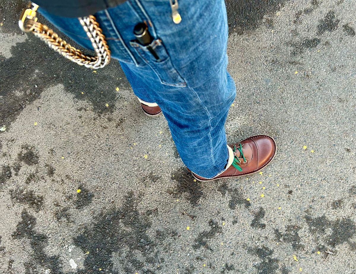 Photo by Vic on March 17, 2026 of the Jim Green African Ranger Barefoot Boot in African Buffalo Skin.