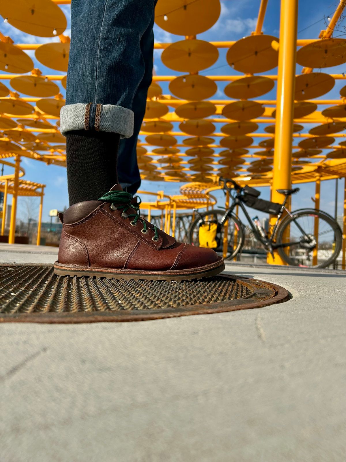 Photo by Vic on March 26, 2026 of the Jim Green African Ranger Barefoot Boot in African Buffalo Skin.