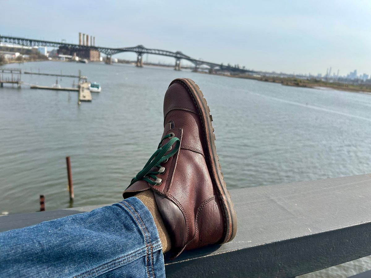 Photo by Vic on March 31, 2026 of the Jim Green African Ranger Barefoot Boot in African Buffalo Skin.