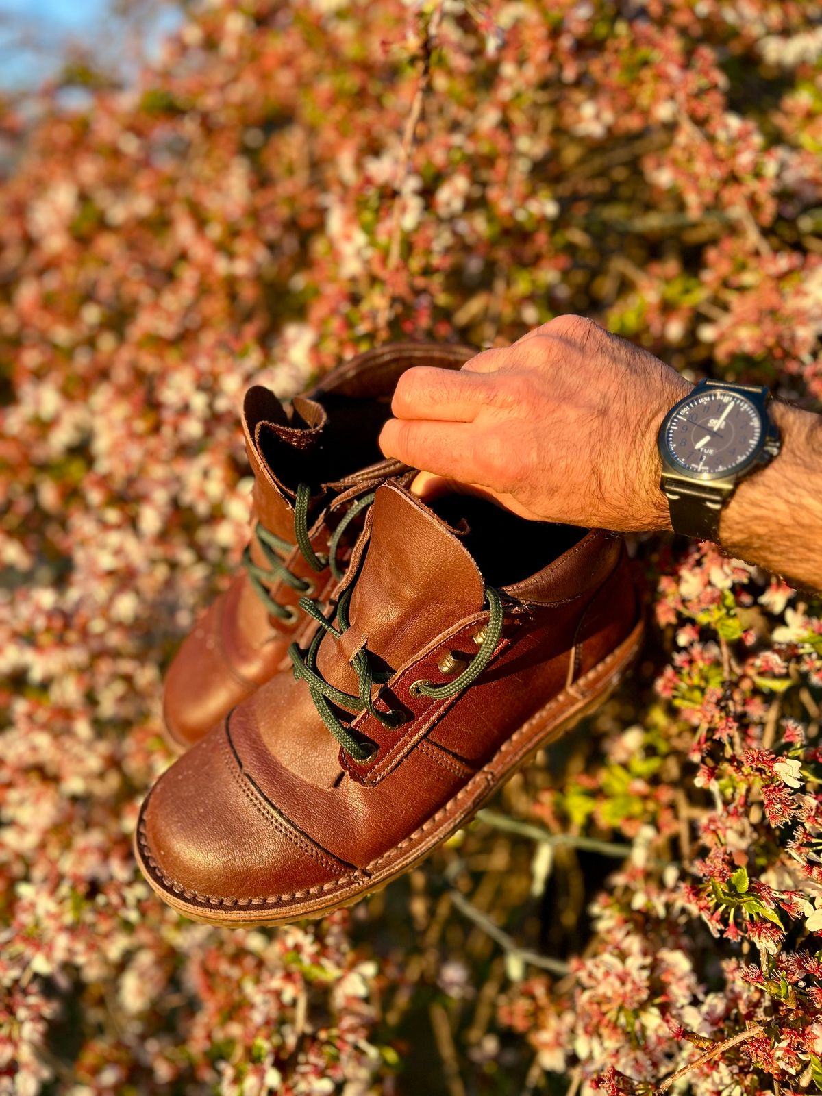 Photo by Vic on April 7, 2026 of the Jim Green African Ranger Barefoot Boot in African Buffalo Skin.