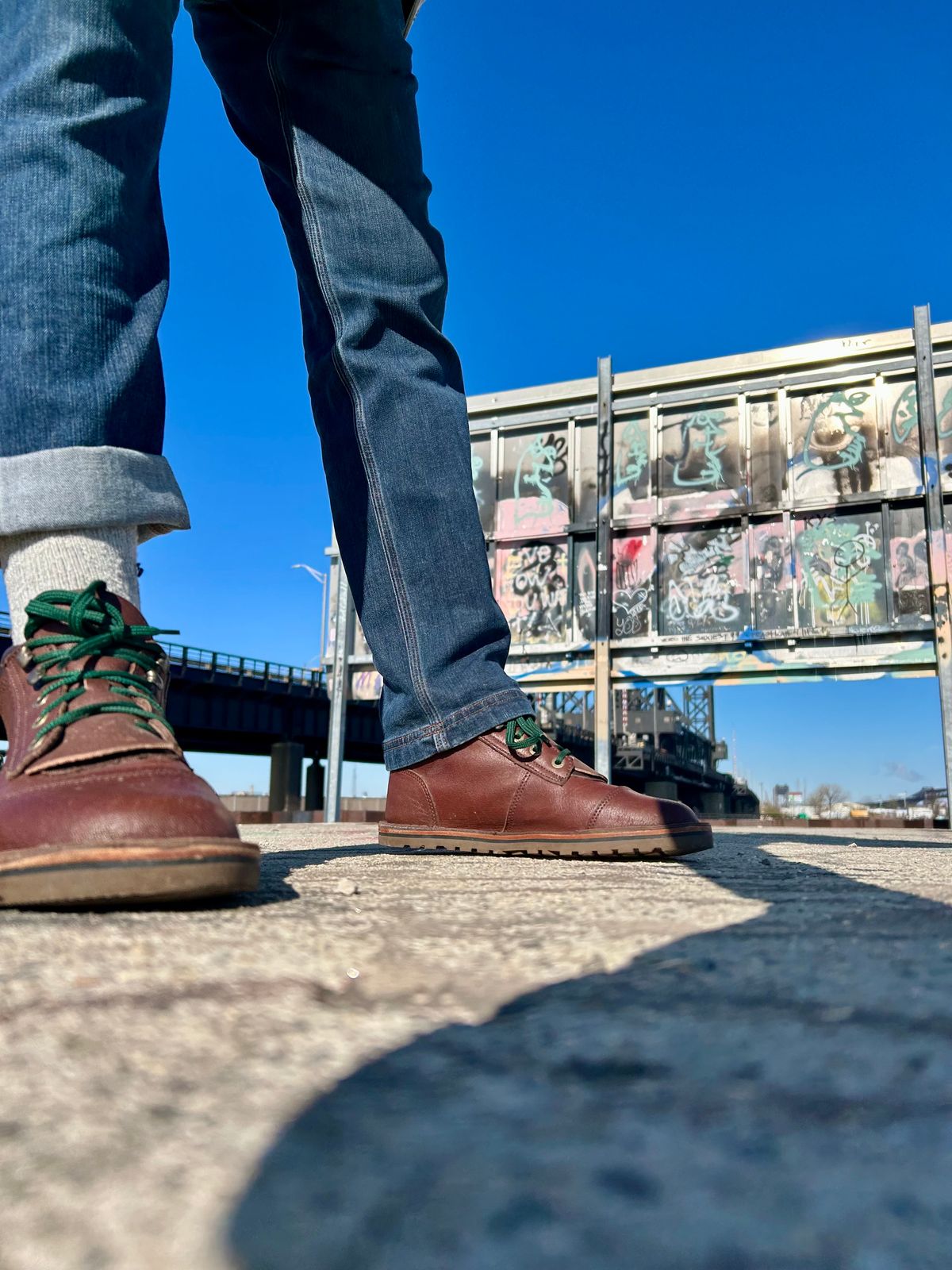 Photo by Vic on April 8, 2026 of the Jim Green African Ranger Barefoot Boot in African Buffalo Skin.
